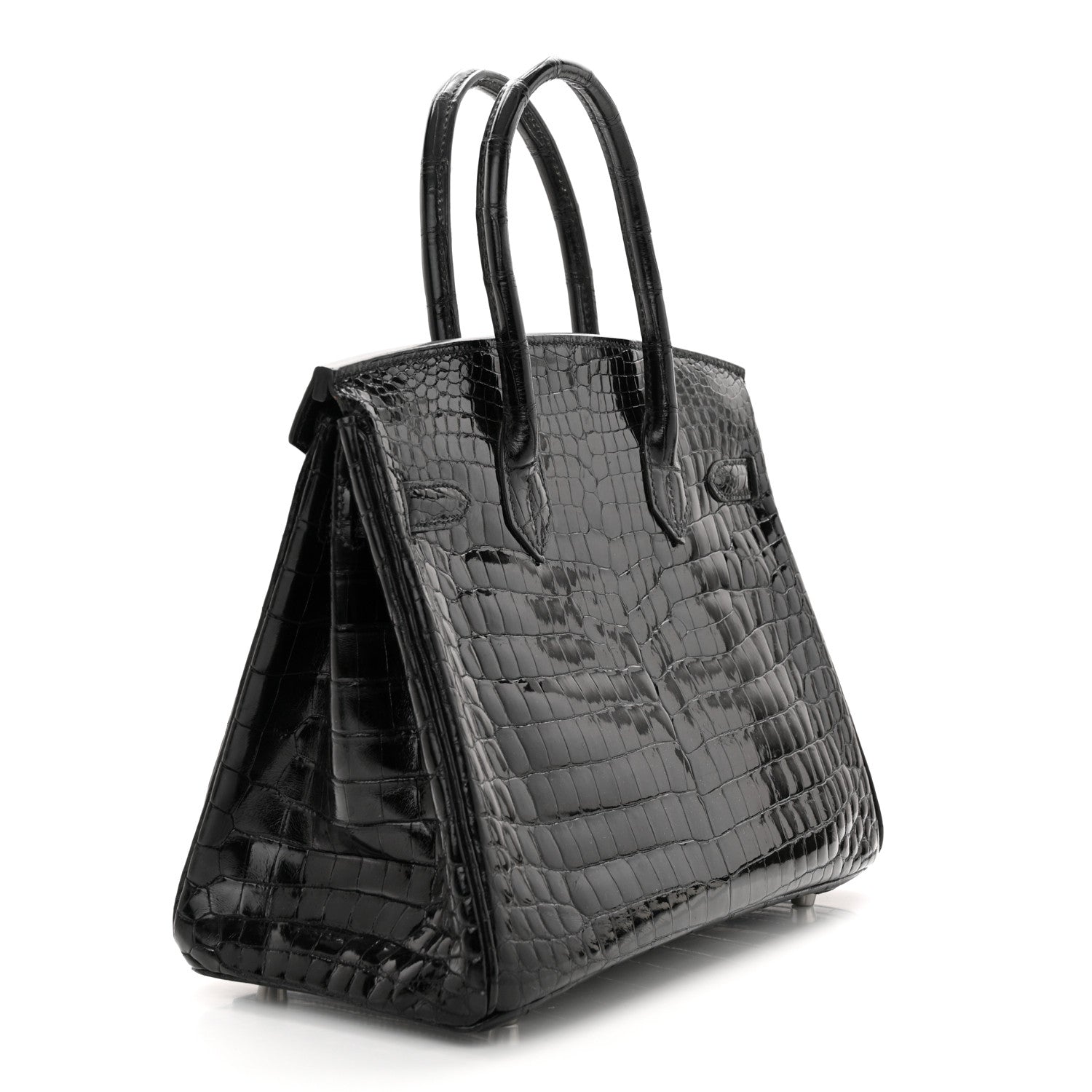 Hermes Shiny Niloticus Crocodile Birkin 30 Black 3 of 15