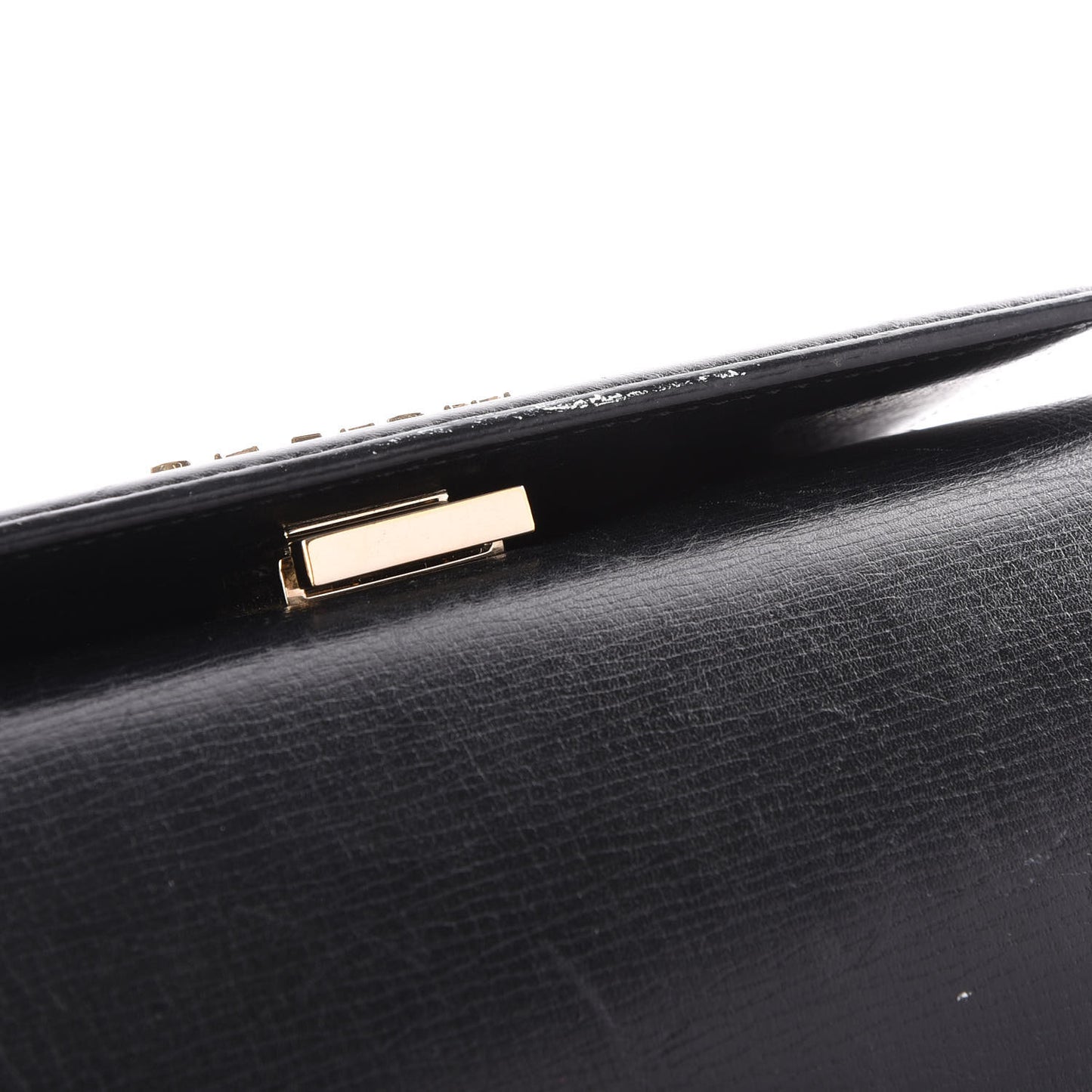Textured Calfskin Mini Pandora Box Chain Crossbody Bag Black