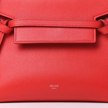 Celine Grained Calfskin Micro Belt Bag Coquelicot 9 of 12