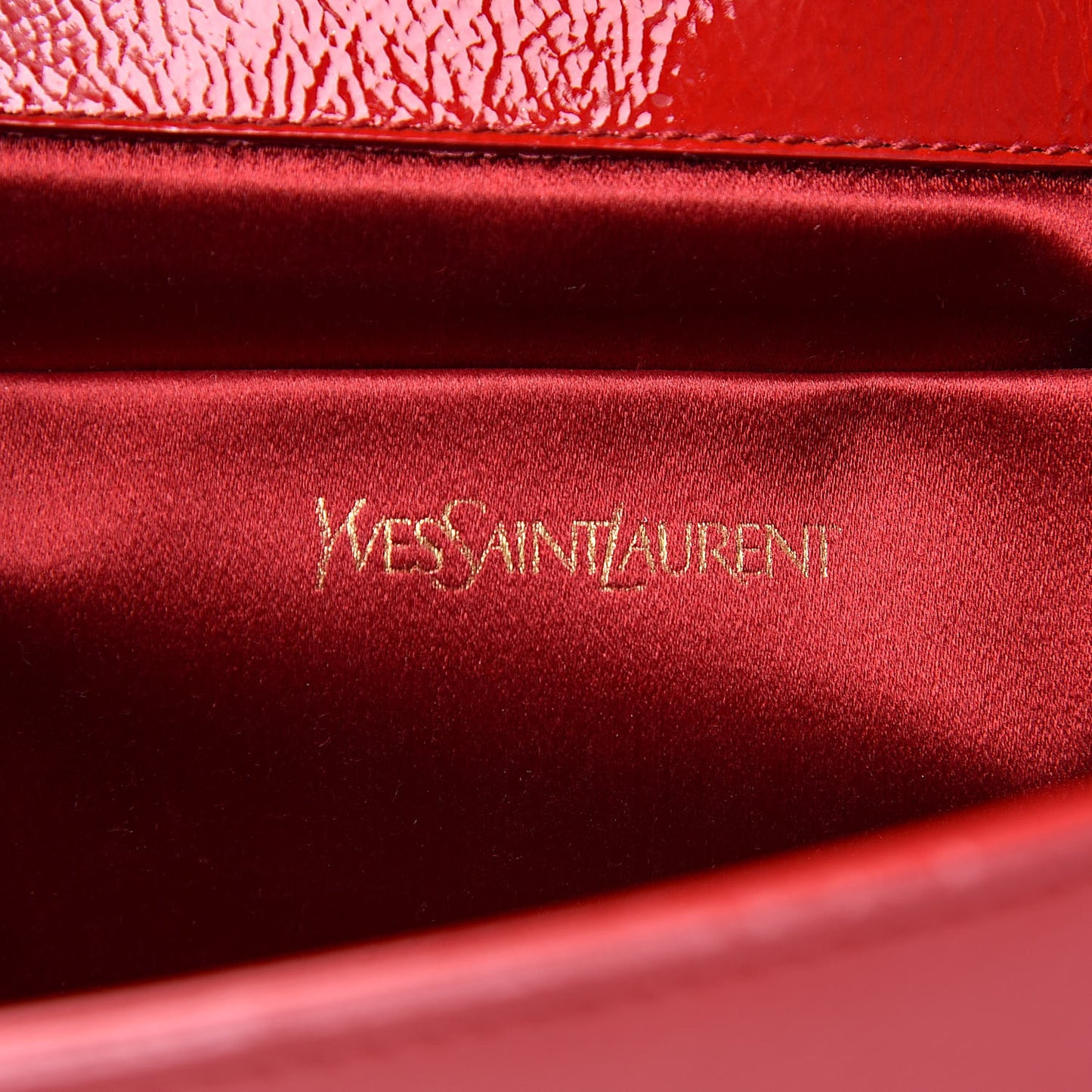 Textured Patent Monogram Large Belle De Jour Clutch Red