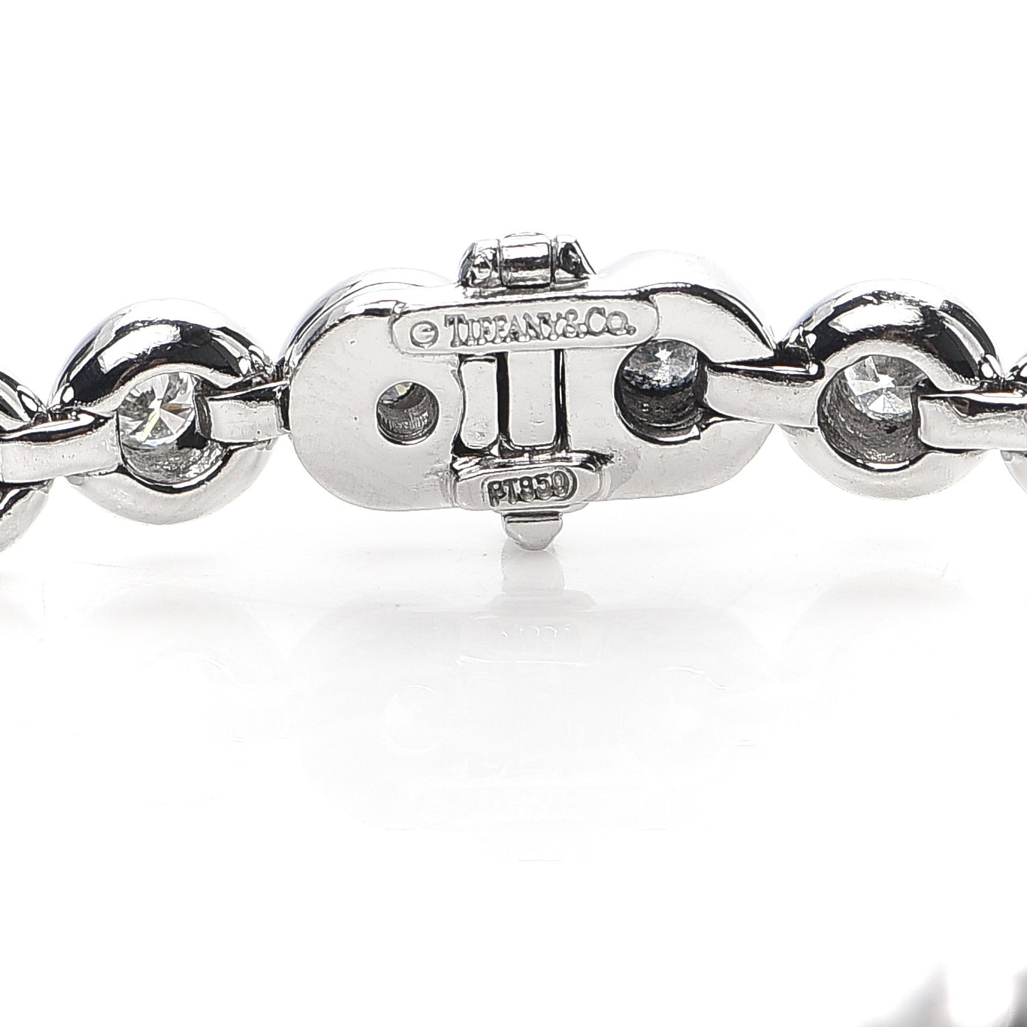 Platinum Diamond Doughnut Tennis Bracelet