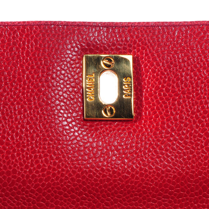 Chanel Caviar Shoulder Bag Red 8 of 9
