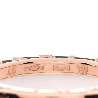 Bulgari 18K Rose Gold White Ceramic B.Zero1 Two-Band Ring 49 4.75 5 of 6