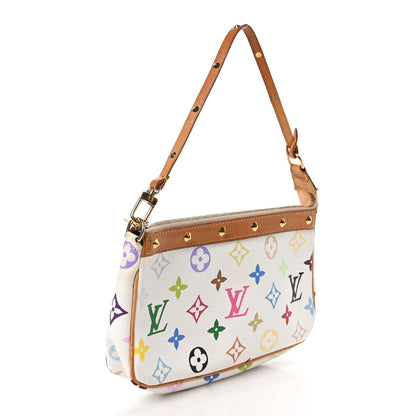 Louis Vuitton Monogram Multicolor Pochette Accessories White 3 of 11