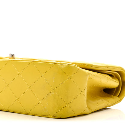 Chanel Lambskin Quilted Medium Double Flap Yellow 10 of 10