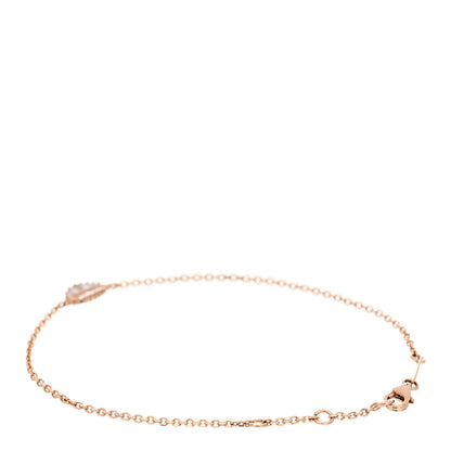 Anita Ko 18K Rose Gold Diamond Small Palm Leaf Chain Bracelet 2 of 4
