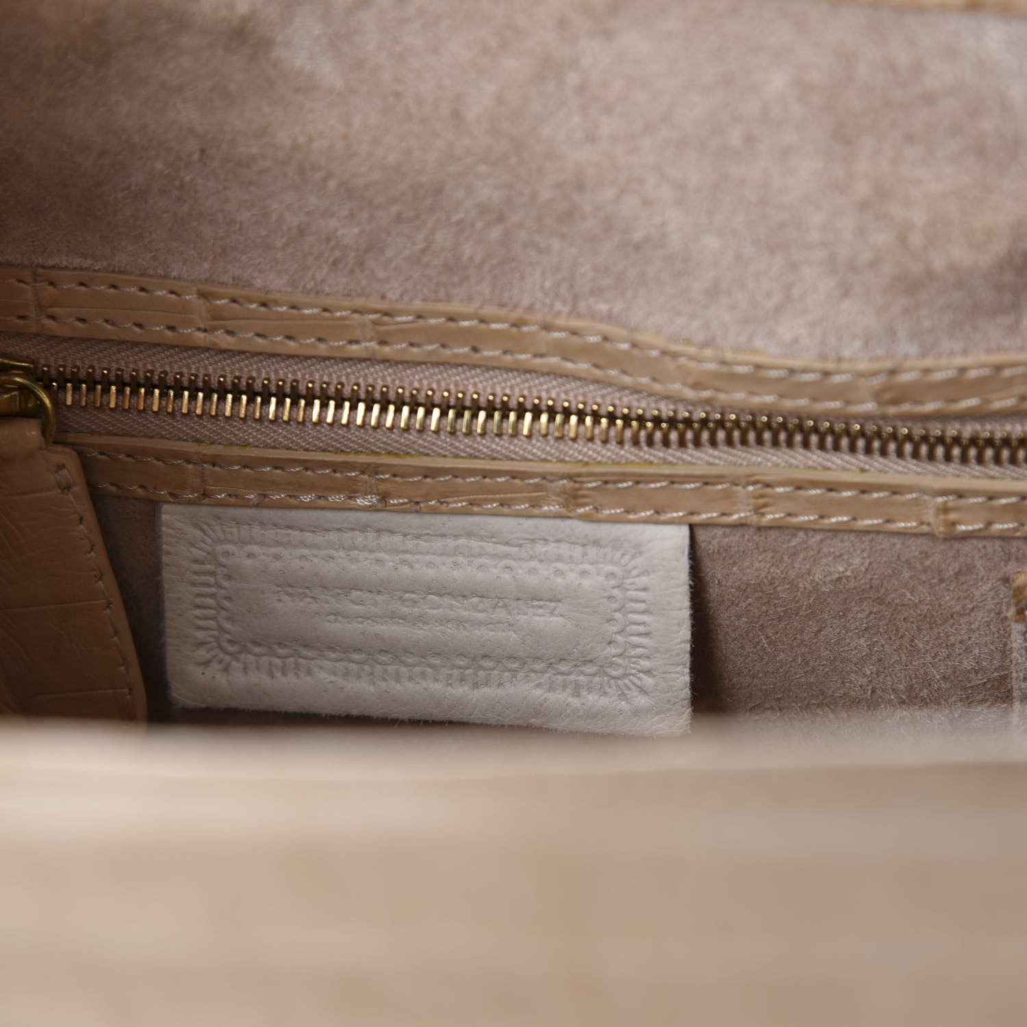 Nancy Gonzalez Crocodile Shoulder Bag Beige 8 of 10