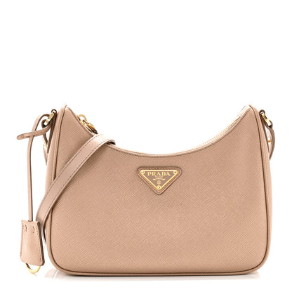 Prada Saffiano Lux Re-Edition Mini Shoulder Bag Cammeo 1 of 9