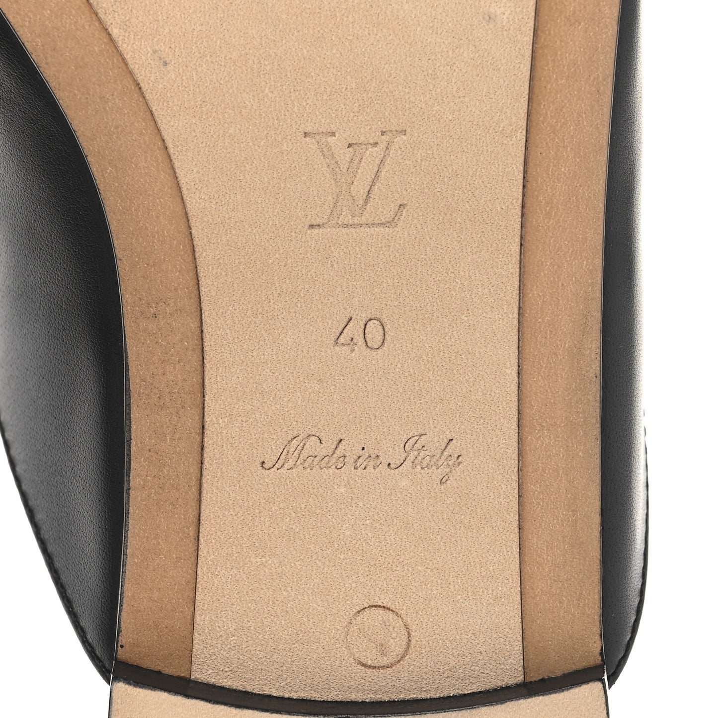 Calfskin LV Mare Open Back Loafers 40 Black