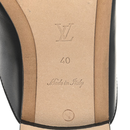Louis Vuitton Calfskin LV Mare Open Back Loafers 40 Black 7 of 9