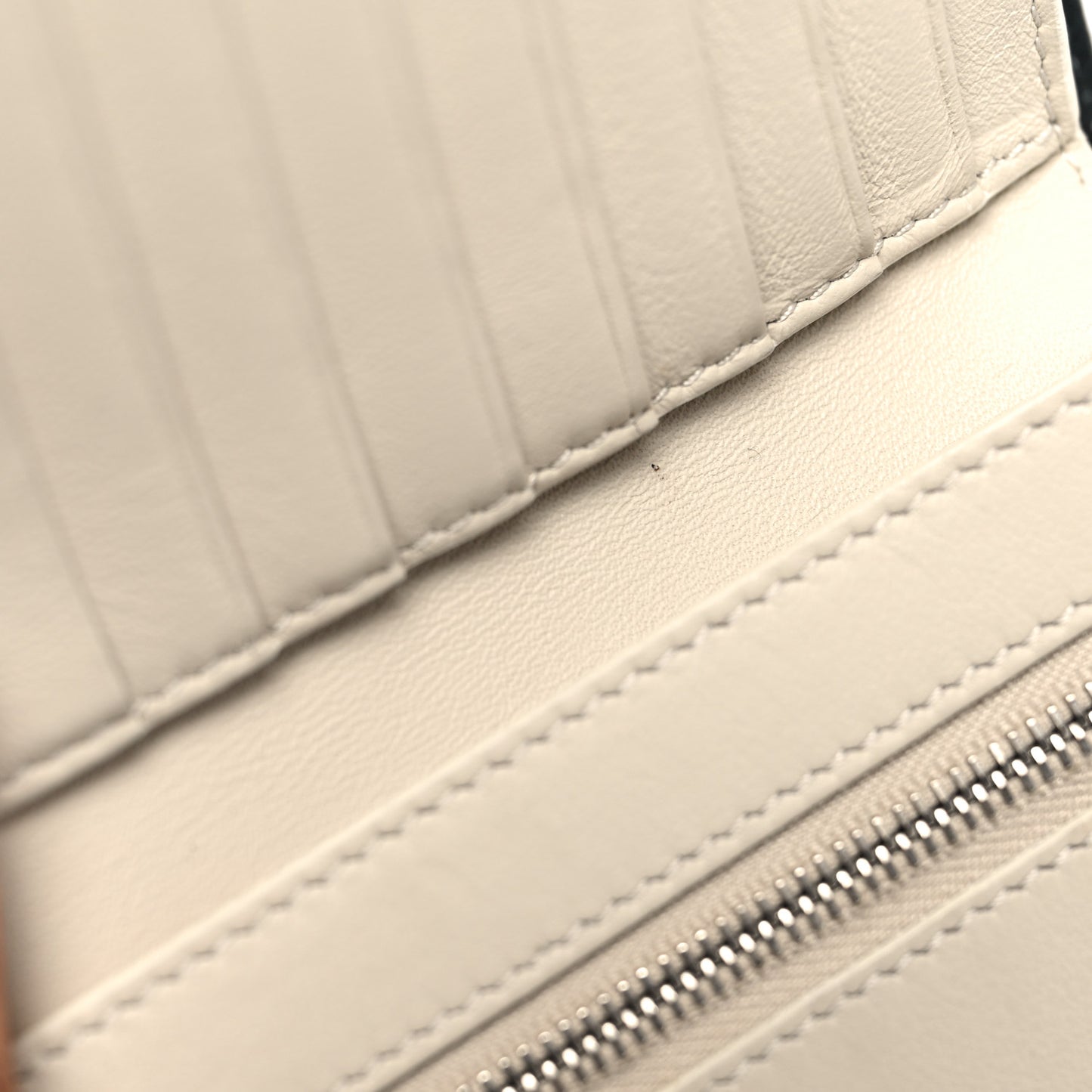 Grained Calfskin Medium Multifunction Strap Wallet Black Chalk