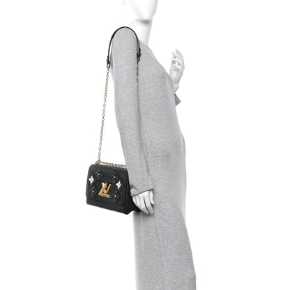 Louis Vuitton Epi Flowers Twist Shoulder Bag MM Black 2 of 10