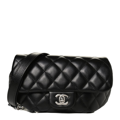 Chanel Calfskin Quilted CC Uniform Flap Belt Bag Black 1 of 15