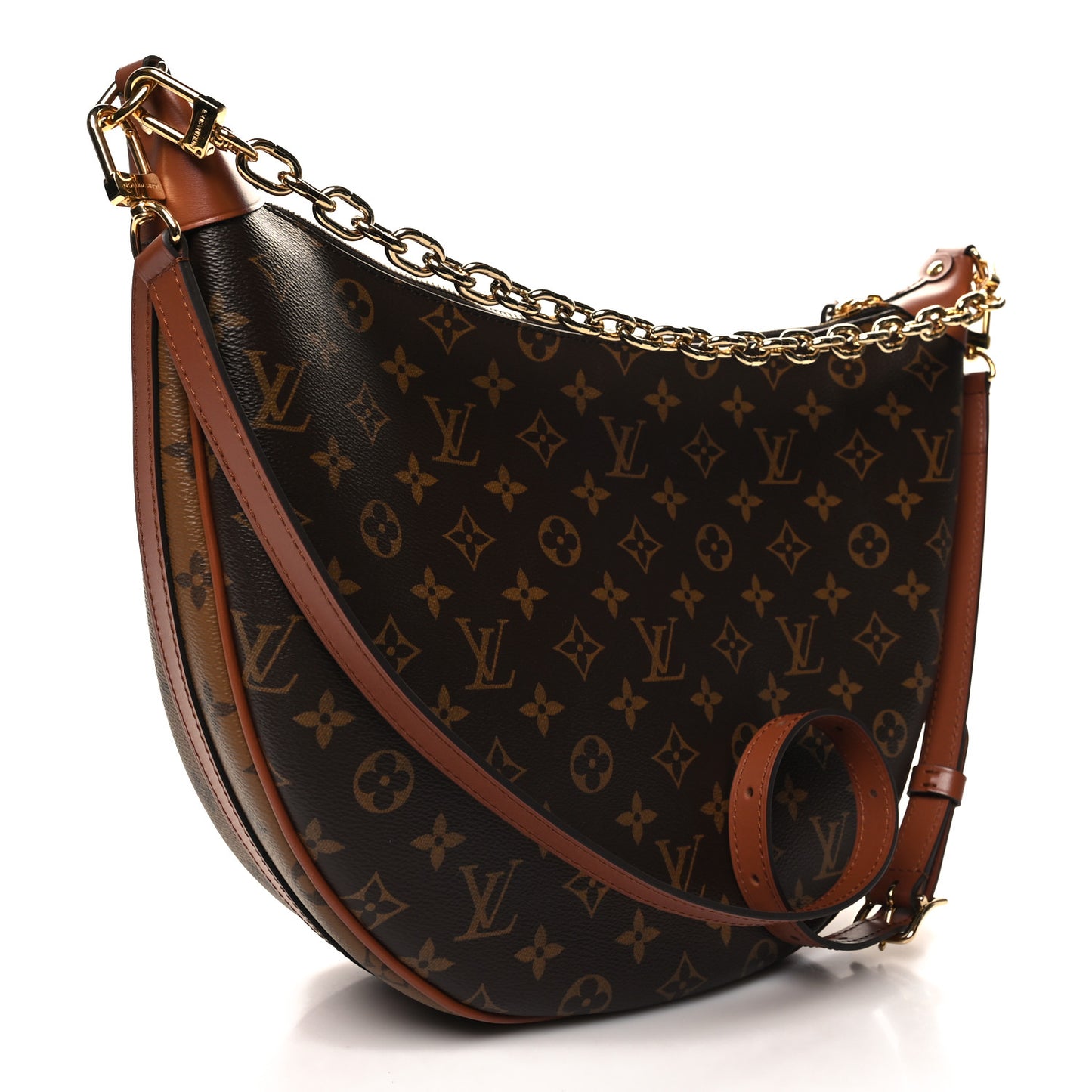 Reverse Monogram Loop Hobo