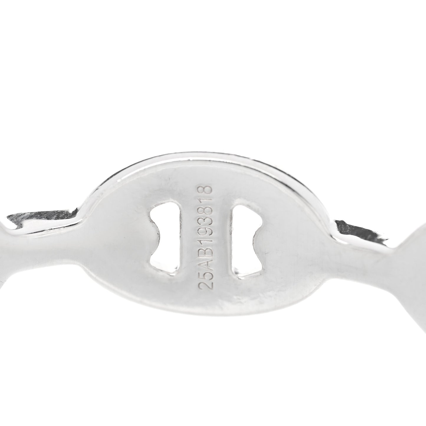 Sterling Silver MM Chaine d'Ancre Enchainee Cuff Bracelet LG