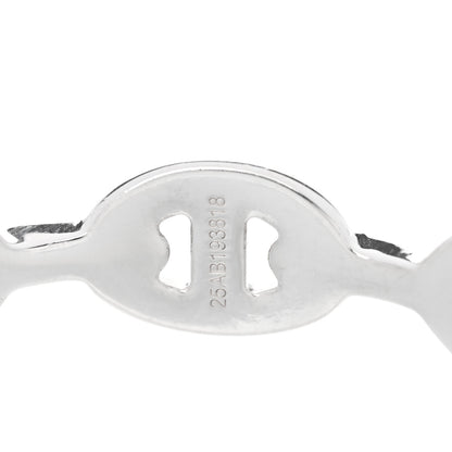 Hermes Sterling Silver MM Chaine d'Ancre Enchainee Cuff Bracelet LG 4 of 4