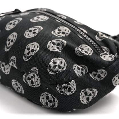 Alexander McQueen Jacquard Skull Belt Bag Black White 9 of 10
