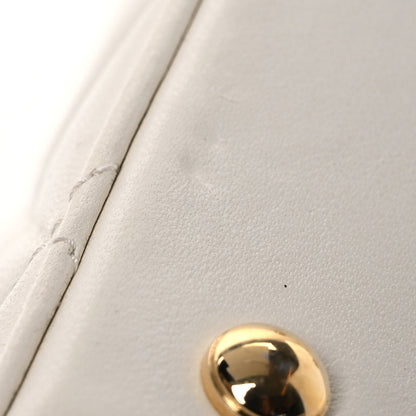Chanel Lambskin Quilted Mini Chic Riviera Top Handle Vanity Case White 12 of 15