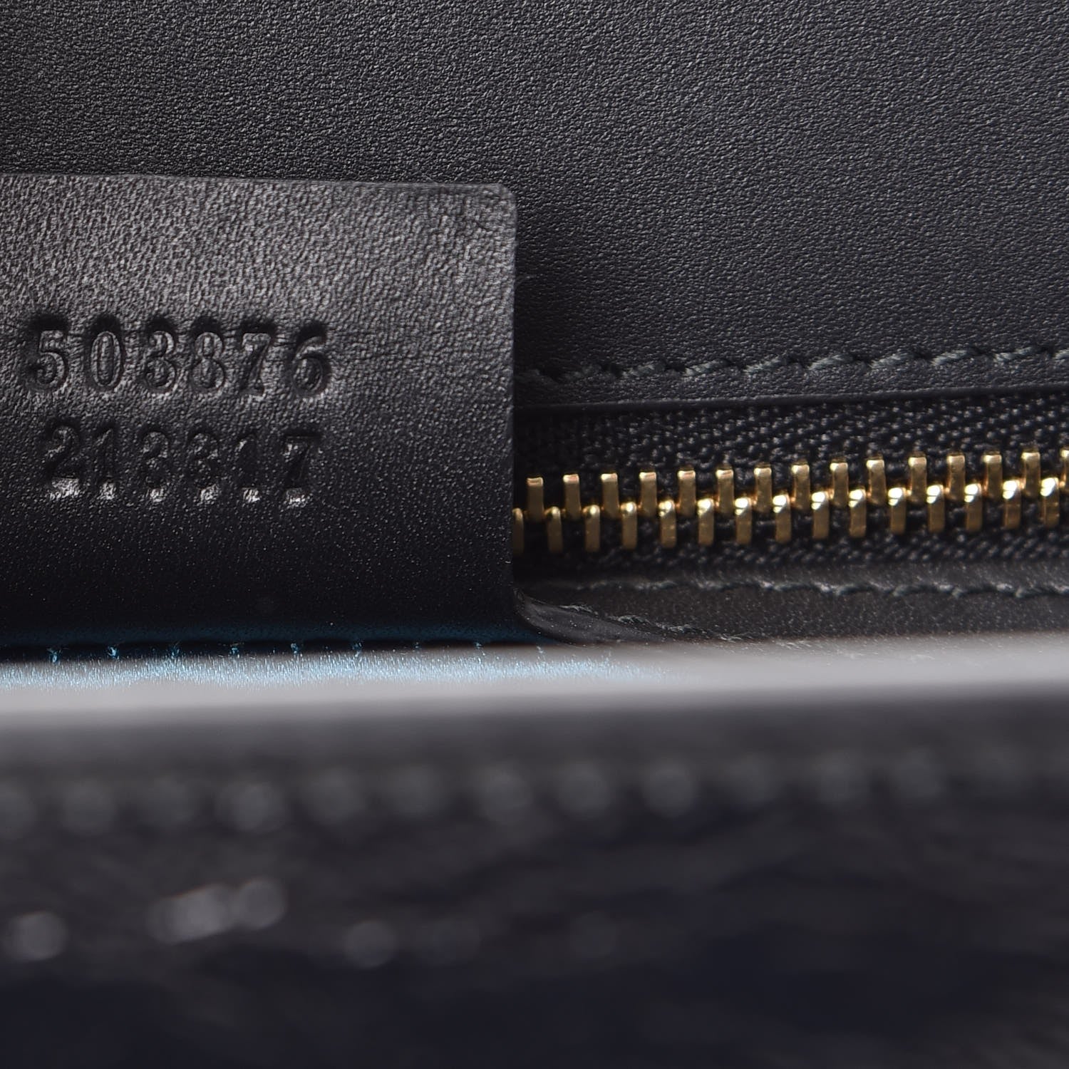 Gucci Suede Patent Web Dragon Embroidered Medium Ophidia Chain Shoulder Bag Blue Multicolor Black 7 of 7
