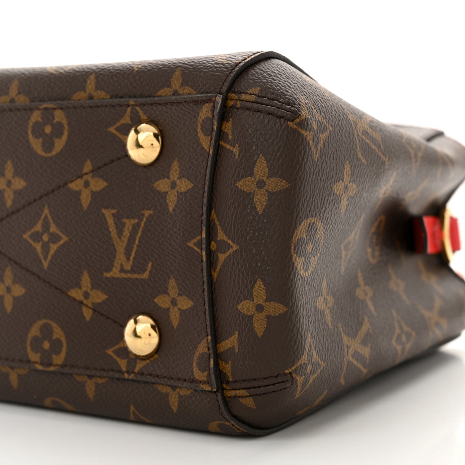 Louis Vuitton Monogram Braided Montaigne BB Coquelicot Creme Safran Peach 10 of 11