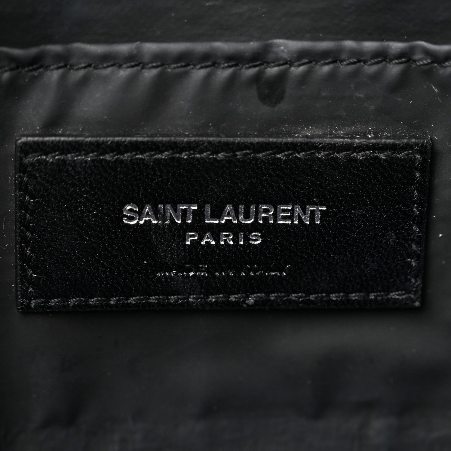 Saint Laurent Lambskin Y Quilted Monogram Loulou Cosmetic Case Asphalt Grey 6 of 7