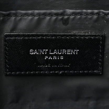 Saint Laurent Lambskin Y Quilted Monogram Loulou Cosmetic Case Asphalt Grey 6 of 7