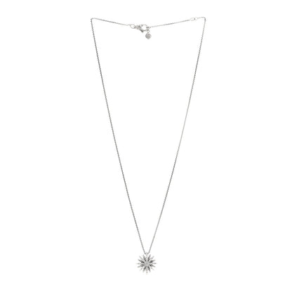 David Yurman Sterling Silver Diamond 16mm Starburst Pendant Necklace 3 of 4
