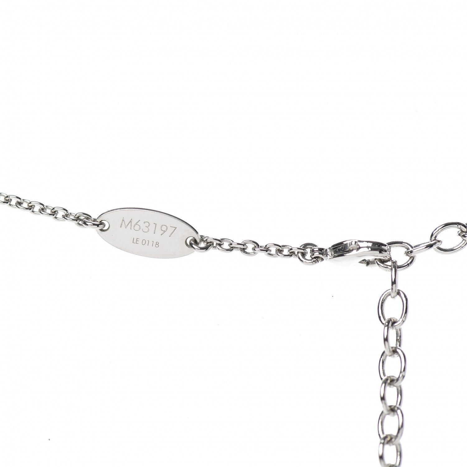 Louis Vuitton Metal Essential V Supple Necklace Silver 4 of 5