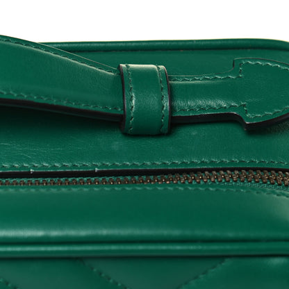 Gucci Calfskin Matelasse Sylvie Web Small GG Marmont Top Handle Shoulder Bag Emerald 15 of 18