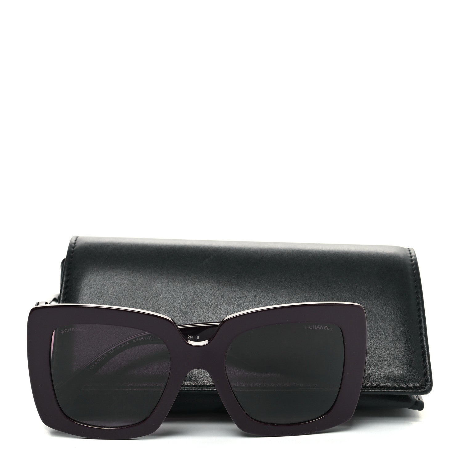 Chanel Acetate Calfskin Square Sunglasses 5474-Q-A Burgundy 9 of 9