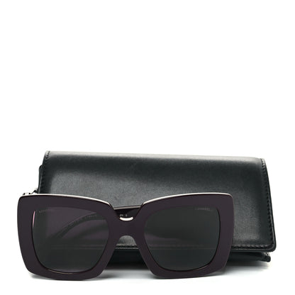 Chanel Acetate Calfskin Square Sunglasses 5474-Q-A Burgundy 9 of 9