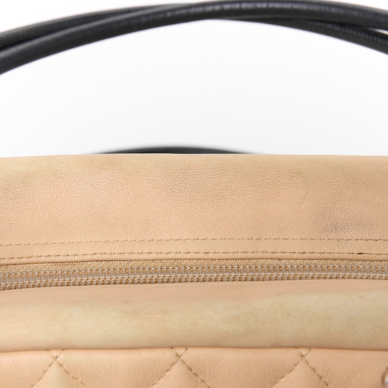 Chanel Calfskin Quilted Large Cambon Bowler Beige Black 15 of 15