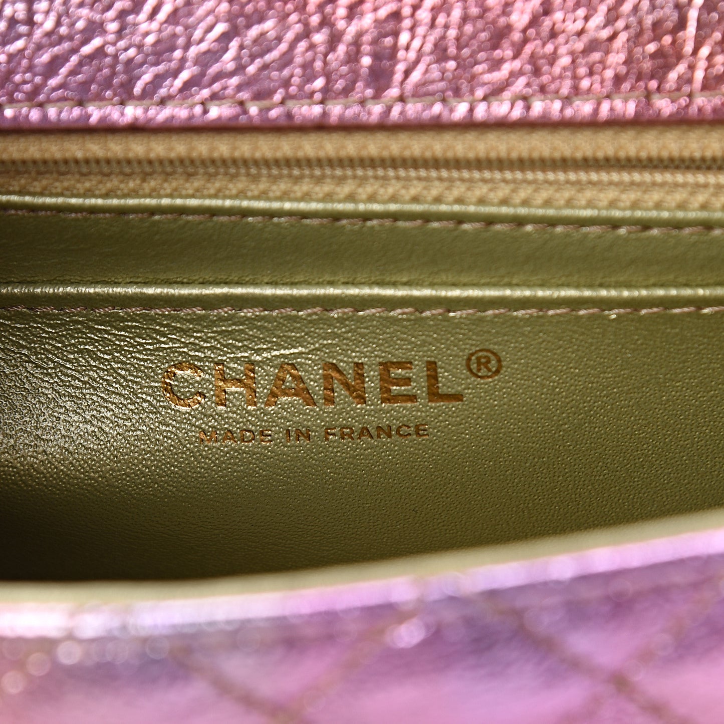 Metallic Goatskin Quilted Mini 2.55 Reissue Flap Multicolor
