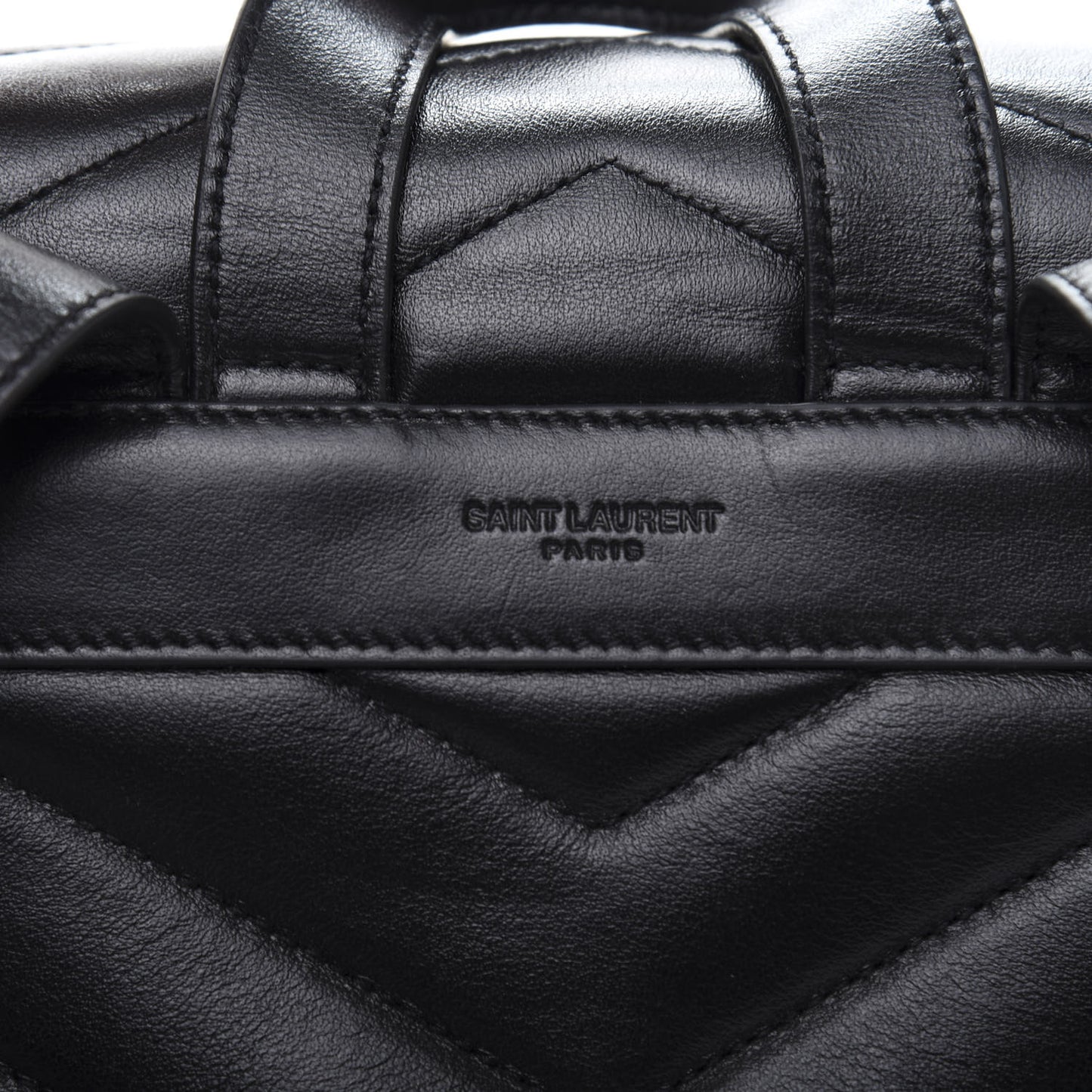 Calfskin Y Quilted Monogram Small Loulou Backpack Black