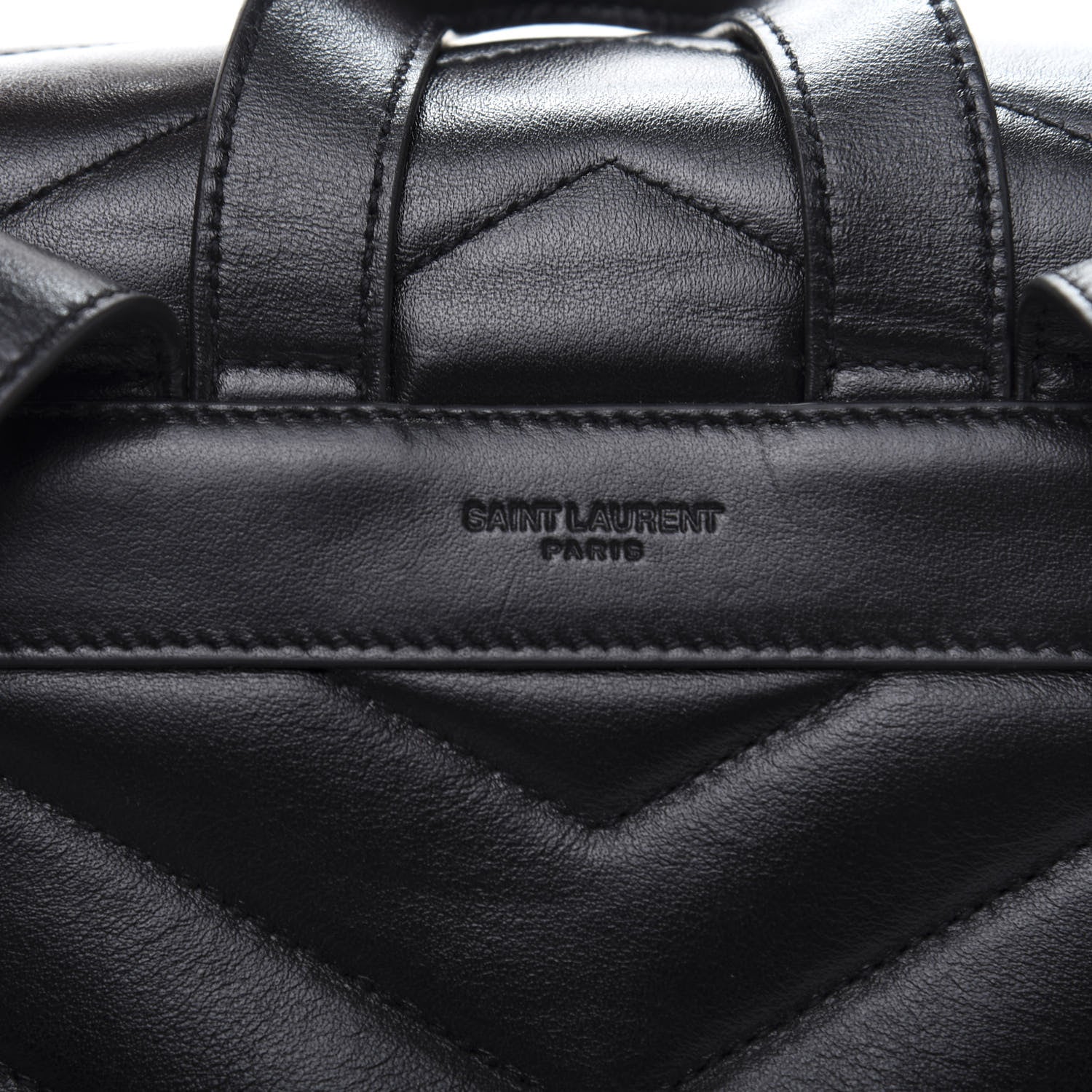 Saint Laurent Calfskin Y Quilted Monogram Small Loulou Backpack Black 10 of 10