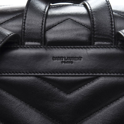 Saint Laurent Calfskin Y Quilted Monogram Small Loulou Backpack Black 10 of 10