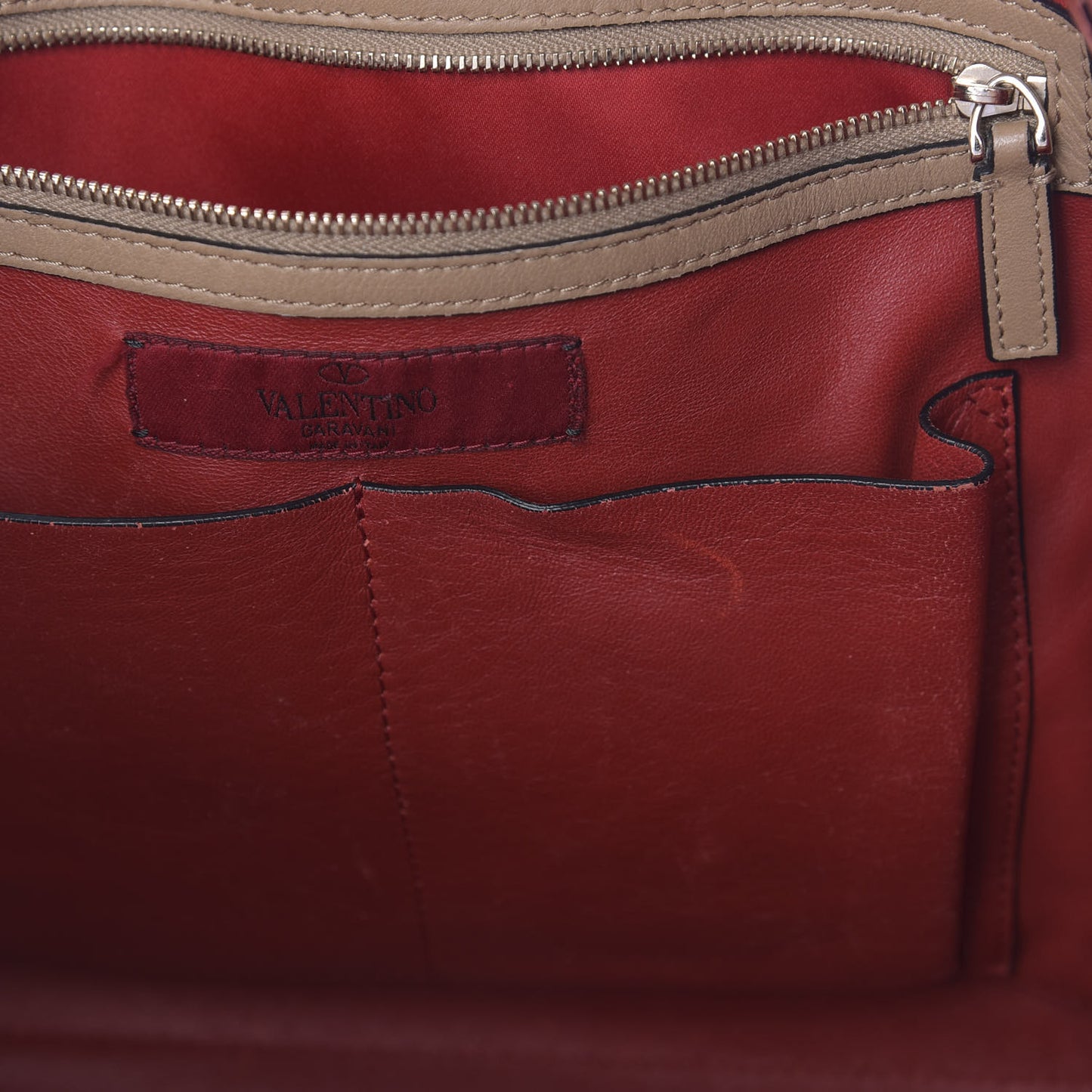 Nappa Medium Rockstud Soft Tote Soft Noisette