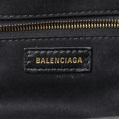 Balenciaga Grained Calfskin Logo Cloud Clutch XS Black 8 of 9