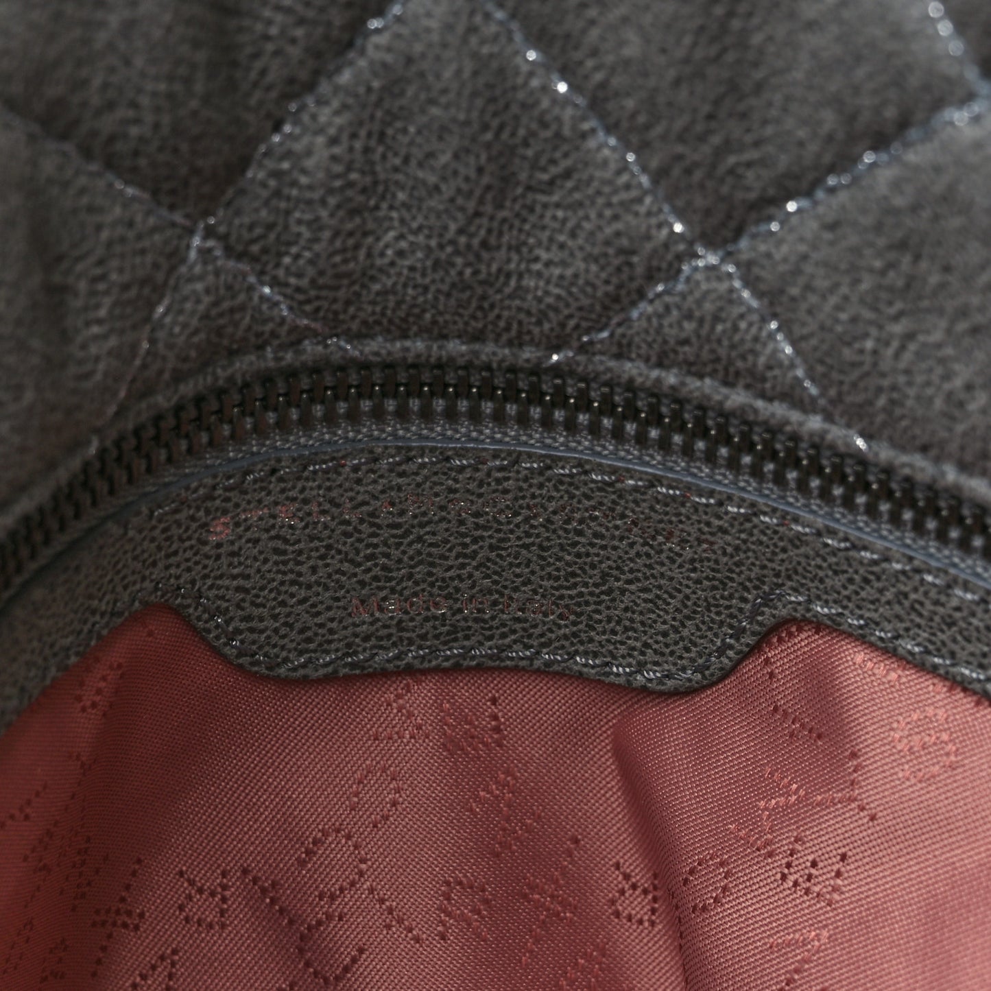 Shaggy Deer Quilted Small Falabella Tote Grey