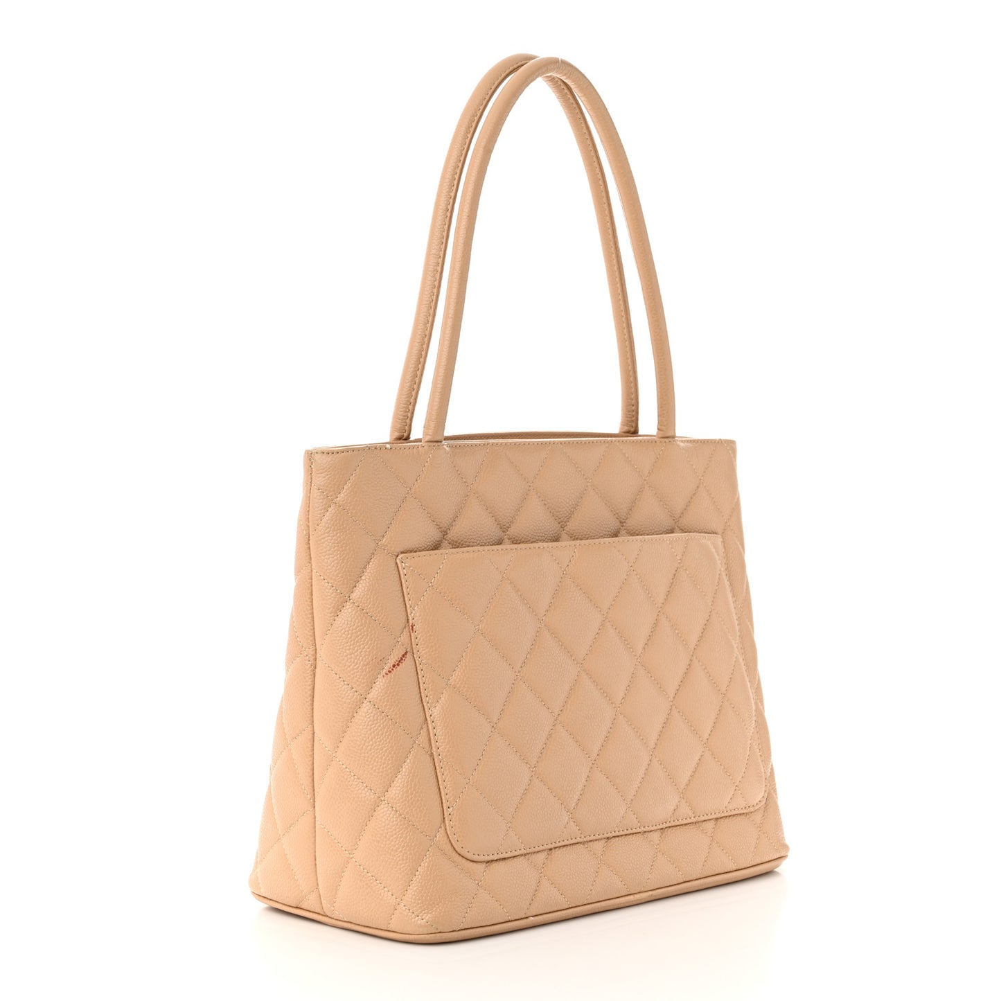 Caviar Quilted Medallion Tote Beige