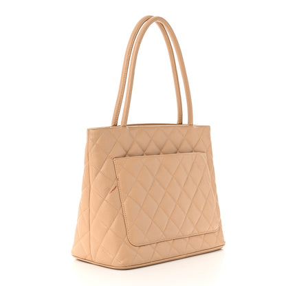 Chanel Caviar Quilted Medallion Tote Beige 3 of 11