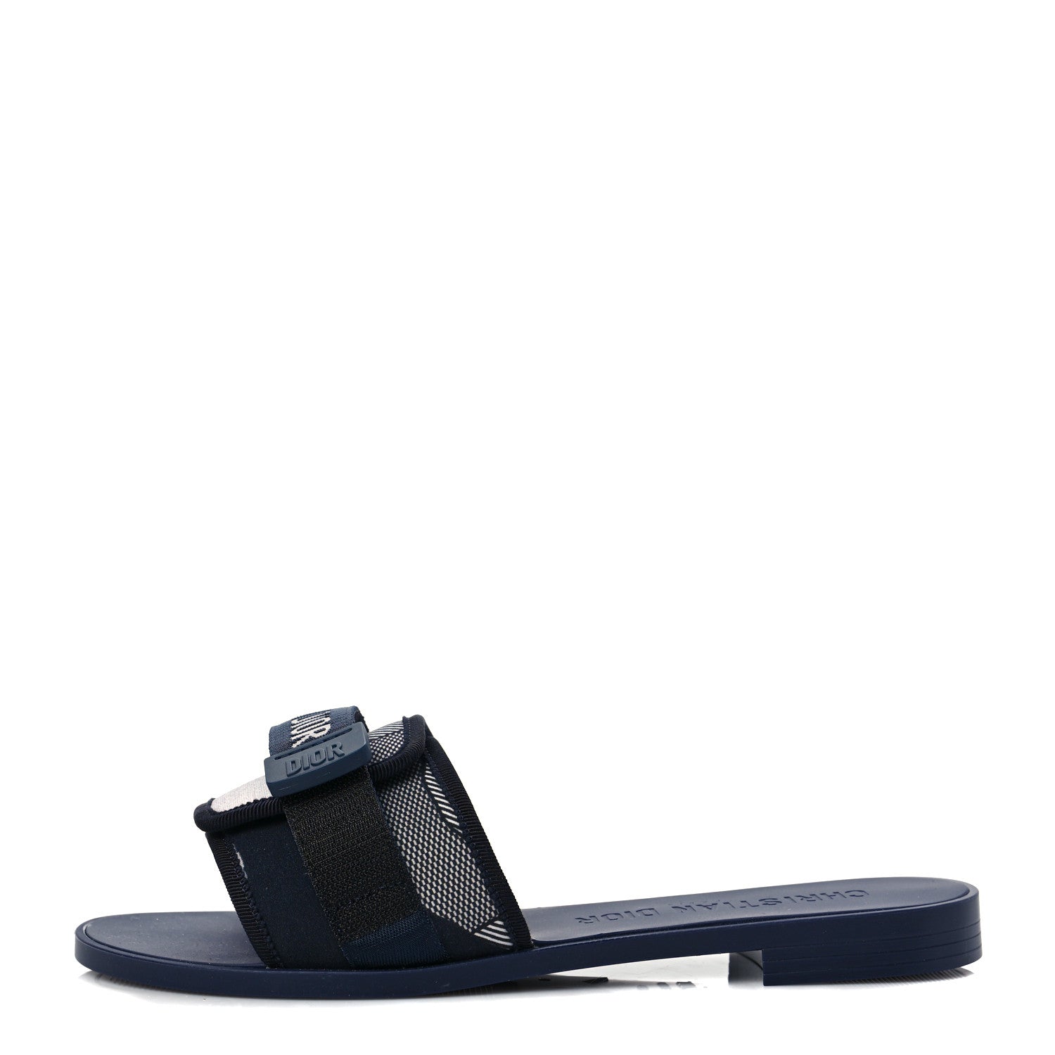 Christian Dior Technical Stretch Fabric Camouflage Dio(r)evolution Slide Sandals 39 Deep Blue 1 of 8