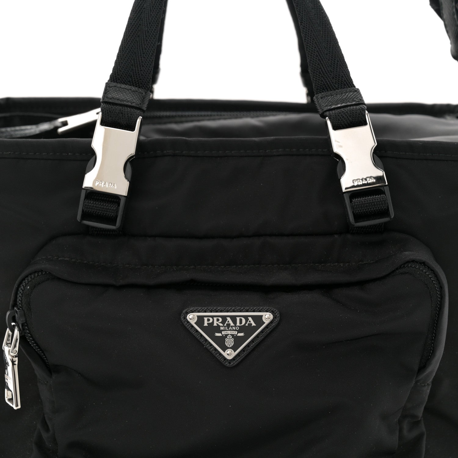 Prada Re-Nylon Saffiano Pet Bag Black 8 of 10