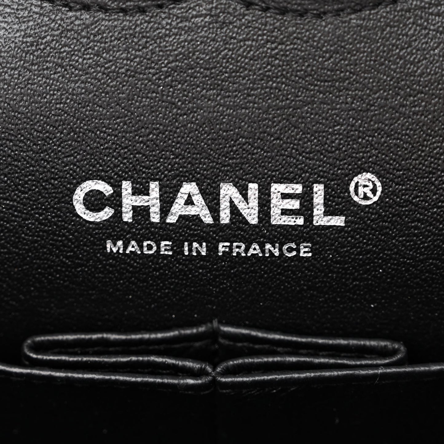 Patent Quilted Medium Double Flap Black