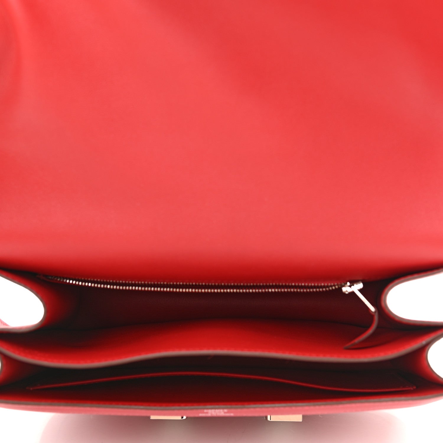Hermes Swift Toile H Berline Constance 24 Rouge Piment Ecru 5 of 11