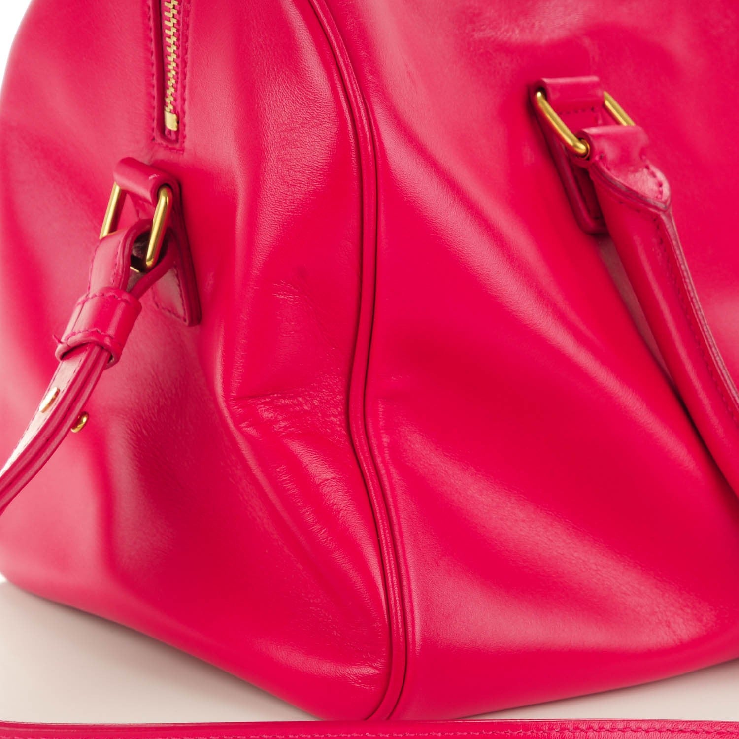 Saint Laurent Calfskin Classic Duffle 6 Fuchsia 8 of 8
