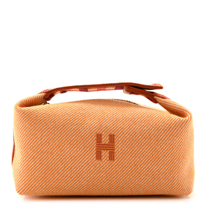 Hermes Merino Wool Small Au Carre Bride-A-Brac Pouch Fauve 1 of 12