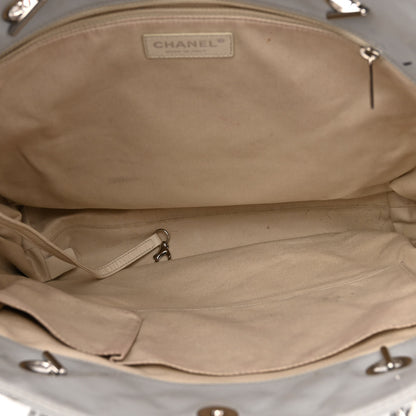 Chanel Vinyl Quilted In The Business North South Tote Light Grey 5 of 11
