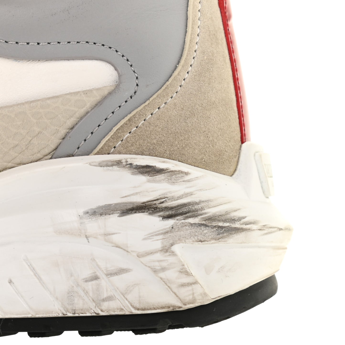 Calfskin Split Shegoes Sneakers 36.5 Ghiaccio White