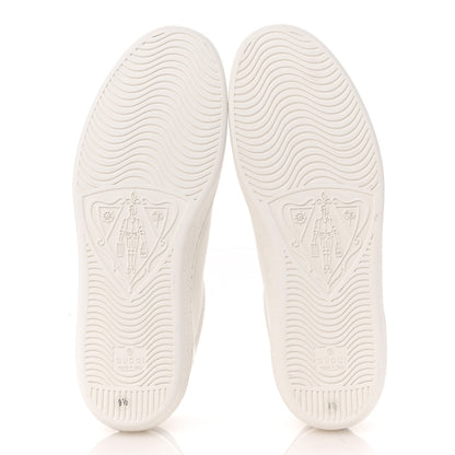 Gucci Calfskin Interlocking G Perforated Mens Ace Sneakers 9.5 White Grey Sky 6 of 11